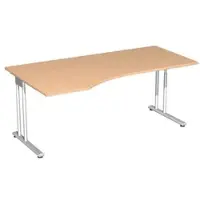 Geramöbel PC-Arbeitstisch »Lissabon« 180 cm rechts breiter braun, 180x72x100 cm