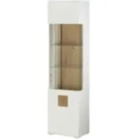 Uno Vitrine Topeka , weiß , Maße (cm): B: 55 H: 209 T: 38.0