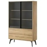 Möbel Kraft Vitrine ¦ holzfarben ¦ Maße (cm): B: 100 H: 165