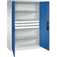 C+P Schwerlastschrank mit Schubladen Acurado, 1950x1200x500mm, 7035/5010