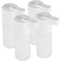 Carlo Milano 4er Set Autom. Akku-Schaum-Seifenspender, IR-Sensor, 5 Stufen, 500 ml