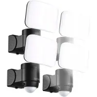 Autre 4er-Set kabellose LED-Außenstrahler, PIR-Bewegungsmelder, 300 lm, IP44
