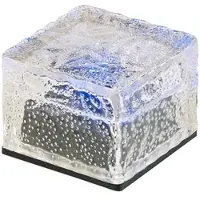 Lunartec Solar-RGB-LED-Glasbaustein mit Dämmerungsssensor, 7 x 5,4 x 7 cm, IP44