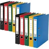 Viking Premium Ordner Schmal DIN A4 50 mm Farbig sortiert 2 Ringe Kunststoff Matt Hochformat 10 Stück
