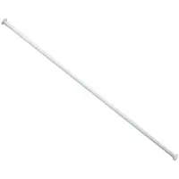 Ekershop Alu Duschvorhangstange Teleskopstange von 70 bis 120 cm Weiß ohne Bohren für Duschvorhang