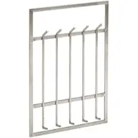 KADIMA DESIGN WANDGARDEROBE Metall Silber Modern 60x100x7,5 cm Hakenleiste Wandpaneel