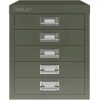 Bisley Metall Schubladenschrank 5 Schubladen 279 x 380 x 325 mm Grün
