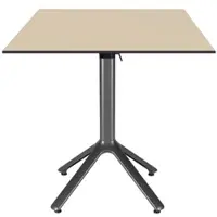 Restootab - Klappbarer Outdoor Tisch Nemo anthrazit 70x70cm Dekor Coquille