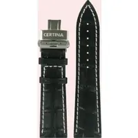 Certina - Leder Lederarmband 23mm/20mm C600016994 - alligator-prägung,rind,schwarz