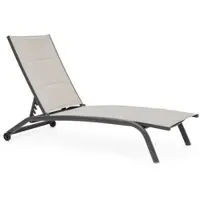 Bizzotto Sonnenliege Cleopass 2er-Set aus Aluminium, modern, verstellbare Rückenlehne, stone hellgrau