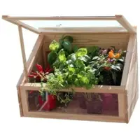 Meingartenversand.de Balkongewächshaus Tating - 49 x 33 -5 x 33 -5 cm - Farbe: Natur - Balkongewächshaus aus naturbelassenem Kiefernholz mit verschließbarem Kasten