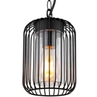Globo Lighting LED Hängelampe, Außenleuchte, Edelstahl schwarz, H 75,5 cm