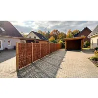 Meingartenversand.de Weidenzaun 120 x 100 cm – Weidenruten aus geöltem Holz – dekorativer Sichtschutz Zaun – Sichtschutzzaun Weide für Garten & Terrasse