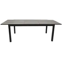 Meingartenversand.de Aluminium Ausziehtisch Binz - Gartentisch aus Aluminium, Dunkelgrau/Grau – ausziehbarer Gartentisch – Outdoor Tisch für Terrassen