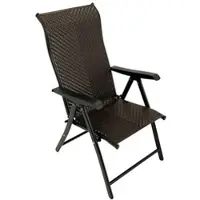 Meingartenversand.de Klappbarer Gartensessel Saragossa - 2er Set - ca. 58 x 71 x 111 - Farbe: Grau (Gestell) / Grau (Polyrattan) - Gartensessel aus Aluminium