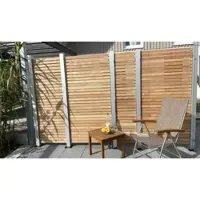 Meingartenversand.de Rhombuszaun 40 x 180 cm - Zaunelemente aus aus Sibirischer Lärche, naturbelassen – Sichtschutzzaun aus Holz – eleganter Holzzaun für den Garten
