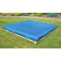 Meingartenversand.de Premium Sandkasten Abdeckplane 150 x 150 c, – Sandkistenplane aus PE-Gewebe aus 160 g/m2 – quadratische Sandkastenplane – Abdeckplane für Sandschutz