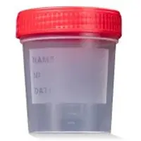 Ampri Urinsammelbehälter mit rotem Schnappdeckel, 100 ml L-09184-R , 1 Karton = 500 Stück