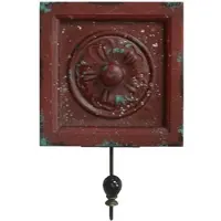 Bhp Kleiderhaken Garderobe Wandgarderobe Garderobenhaken Wandhaken Holzgarderobe, Holz rot lackiert, Belastbarkeit 4kg, BxHxT 15x23x6cm