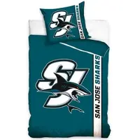 Official Merchandise Inklusive Wäsche NHL San Jose Sharks Belt 140x200/70x90 cm - Grün - 140 × 200 / 70 × 90 cm