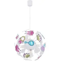 Globo LED Hängeleuchte mit RGB Farbwechsler Kinderzimmerlampe Prinzessin Design Pendelleuchte bunt, 4x E14 RGB LED warmweiß, Durchmesser x Höhe 35 x 120 cm, Kinderzimmer