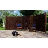 Meingartenversand.de Weidengeflechtzaun Lech 180 x 120 cm – Sichtschutz aus Weide – rustikaler Weidenzaun – Sichtschutzzaun für Garten & Terrasse