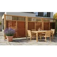 Meingartenversand.de Sichtschutz Weide 180 x 180 cm – Weidenzaun aus geölten Weidenruten – Weidenflechtzaun – geflochtener Sichtschutz für Garten & Terrasse