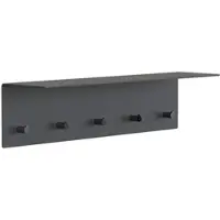Frost - Unu Wandgarderobe 60 x 15 x 15 cm, schwarz matt / schwarz poliert