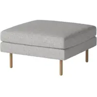 Bolia - Scandinavia Pouf 70 x 70 cm, Eiche geölt / Nantes hellgrau