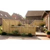 Meingartenversand.de Sichtschutzzaun Stuttgart 150 x 180 cm – Garten Sichtschutz aus druckimprägniertem Fichtenholz – Terrassensichtschutz – Zaun für den Garten