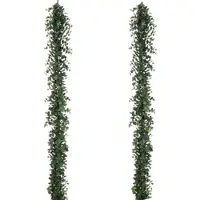 Creativ Green künstliche Pflanze Eukalyptus-Girlande, 180cm, graugrün, im 2er Set