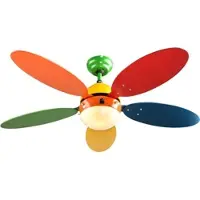 Globo Deckventilator mit LED-RGB Farbwechsler Kinderzimmer Fernbedienung Dimmbar 3 Stufen 106,6 cm