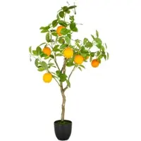 Creativ Green künstliche Pflanze Orangenbaum, 115cm im Kunststofftopf, grün/orange
