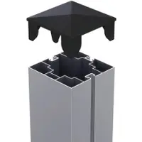 Meingartenversand.de Alu Zaunpfosten 240 x 7,5 x 7,5 cm - Zaunpfahl aus Aluminium, Silber – Pfosten für Robinienzaun – Zaunpfahl für Sichtschutz im Garten