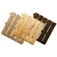 Meingartenversand.de Terrassenfliese Holz 50 x 50 cm - Holzfliesen aus Lärche, naturbelassen – Gartenfliesen, gefräste rutschfeste Oberfläche – für Innen- & Außenbereiche