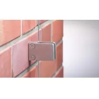Meingartenversand.de Glas Klemmbacken V2A - Edelstahl K240 geschliffen, gummiert, für 8 mm ESG-Glas, zur Befestigung an Pfosten/Wand, ideal für Sichtschutz im Außenbereich