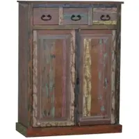 MiaMöbel Schuhschrank Cancun Massivholz Pinie Shabby Chic Mexiko Möbel Mexikanisch