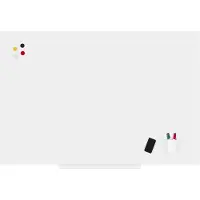 Rocada Whiteboard SKIN COLOUR, rahmenlos, modular, Hoch-/Querformat, magnethaftend, Ablageschale, B 1000 x H 1500 mm, lackierter Stahl, signalweiß RAL 9003