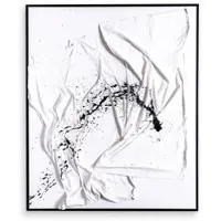 Studio MYKODA - SAHAVA Porca Miseria 2, 80 x 100 cm, weiß-schwarz / Rahmen schwarz lasiert