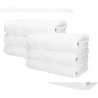 Betz 6 Stück Saunatücher Saunatuch Saunahandtuch Set Premium 100% Baumwolle Frottier XXL Badetuch Strandtuch Größe 70x200 cm Farbe weiß