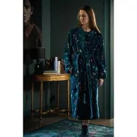Pip studio Bademantel Les Fleurs Dunkelblau Damen-XXL