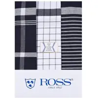 Ross 3er Pack Halbleinen Geschirrtücher Exclusiv 50x70 cm | schwarz - schwarz