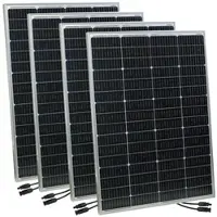 Revolt 4er-Set mobile monokristalline Solarpanels, 36 V, 150 W, MC4-komp.