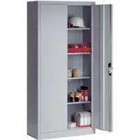 Californian Products CP Stahlschrank mit Flügeltüren 93 x 195 cm 8922-00 7035/x grau, 93x195x60 cm