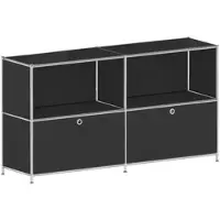 Viasit Sideboard »System 4« schwarz, 152.9x80.6x40.4 cm
