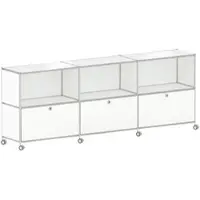Viasit Sideboard »System 4« auf Rollen weiß, 227.9x82.6x40.4 cm