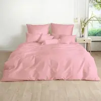 TRAUMSCHLAF Uni Mako-Satin Bettwäsche, Bettbezüge und Kissenbezüge einzeln Restposten Kissenbezug einzeln 80x80 cm | kreiderose - pink