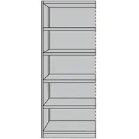 Kerkmann Regalfeld »Office 6 OH« mit Rückwand 400 mm tief grau, 75x190x40 cm