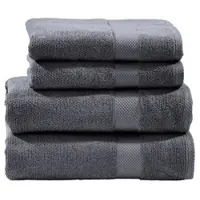 Done. Handtuch-Set DELUXE uni 100% Baumwolle 4tlg.