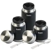 Semptec 3er-Set Vakuum Thermo-Behälter für Essen & Getränke, 350/500/750 ml